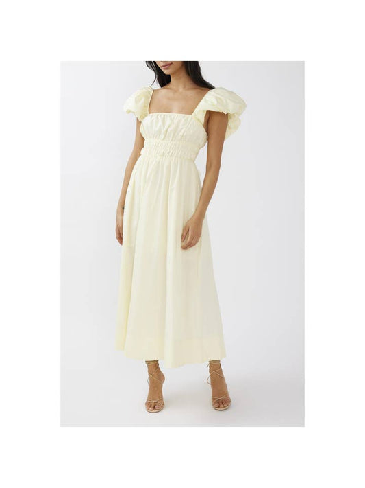 Puff Sleeve Maxi Dress - Banana