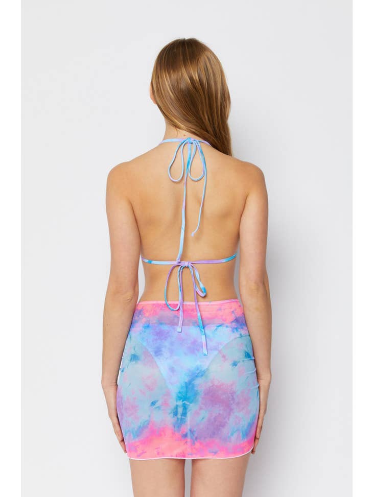Triangle Swimsuit & Skirt Set - Dream Pink