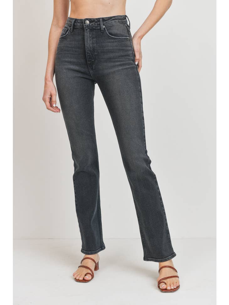 High Rise Vintage Slim Bootcut - Washed Black