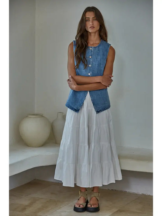 Denim Vest Top - Medium