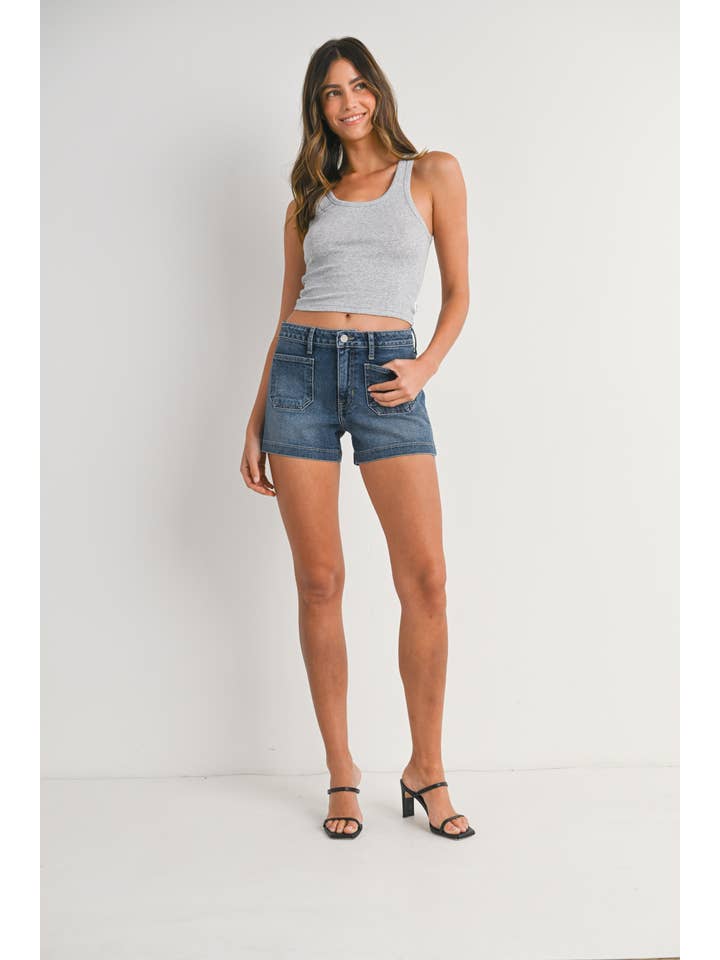 Patch Pocket Denim Short - Medium