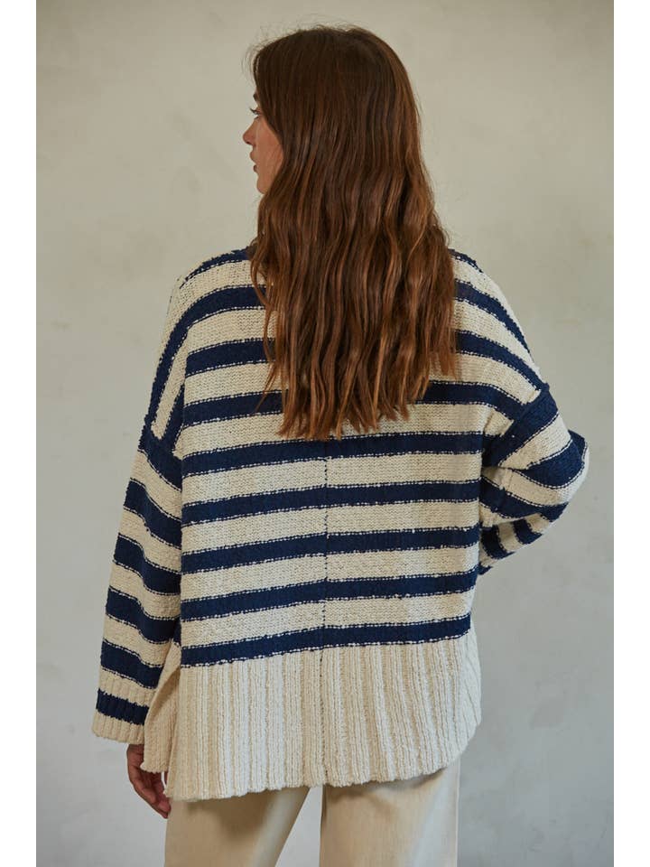 Candy Cloudy Cardigan - Cream Navy