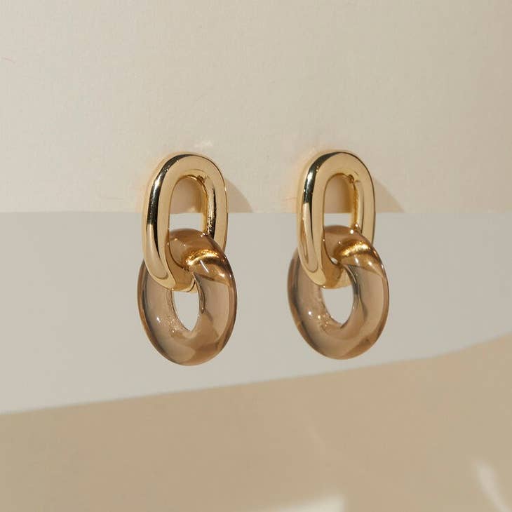 Anna Earrings - Tan