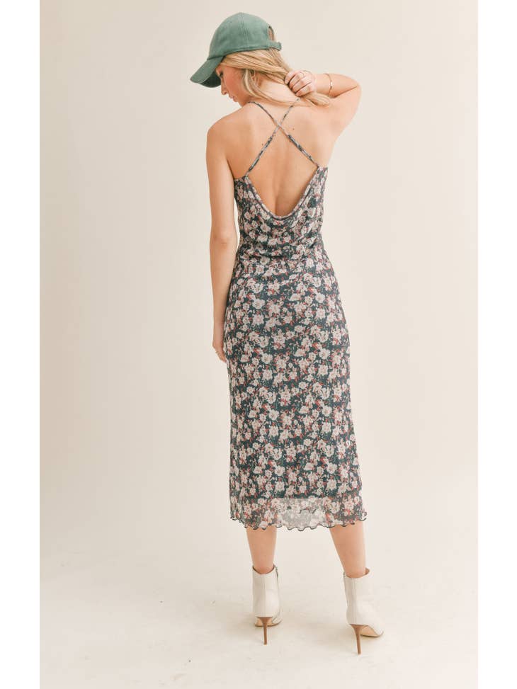 Dreamchaser Midi Dress - Navy Multi