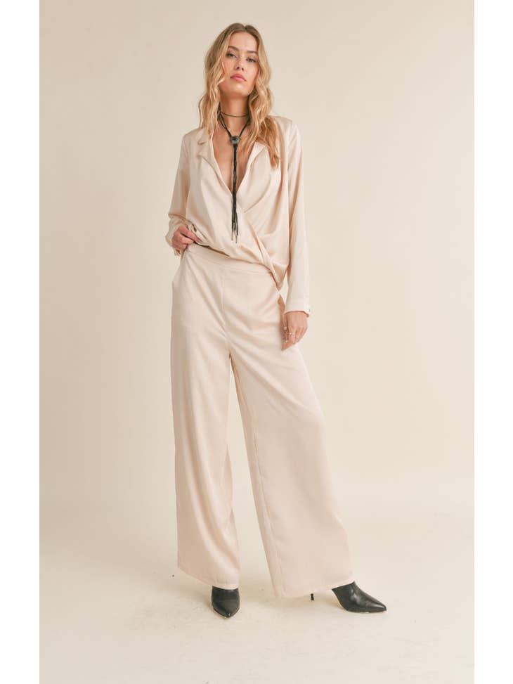 Taz Wrap Top - Champagne