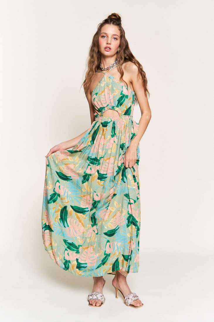 Maxi Dress - Sage & Green Floral