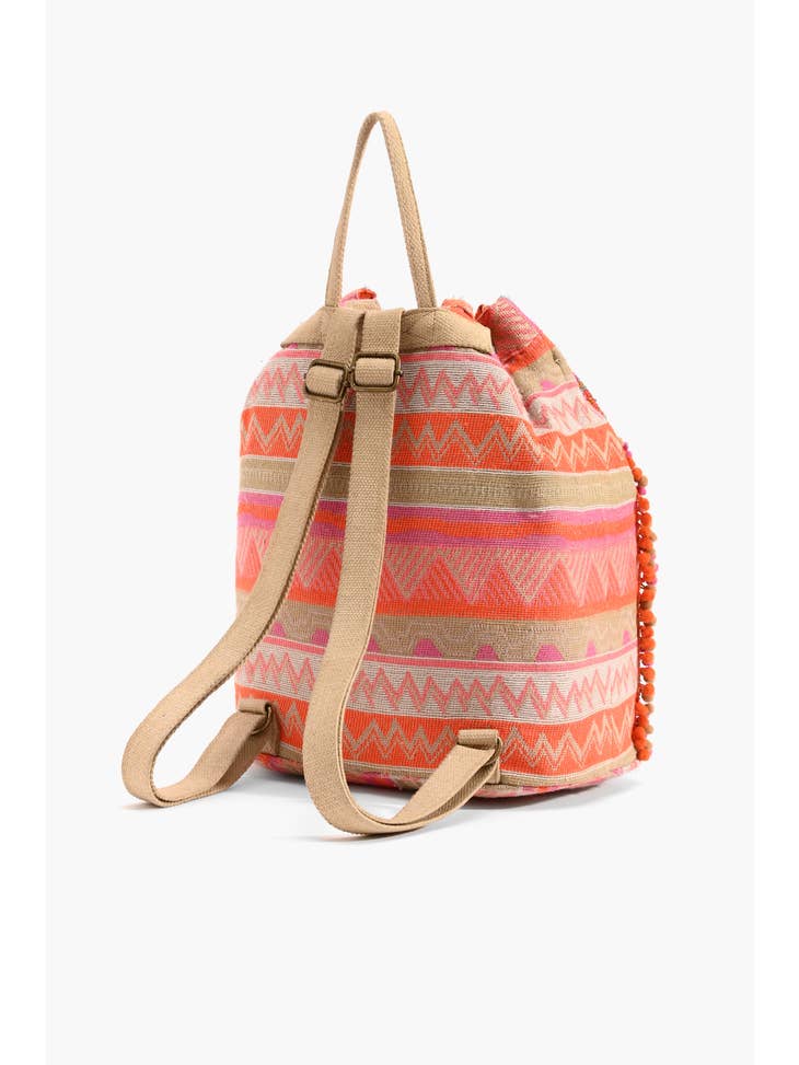 Poppy Floral Beaded Backpack