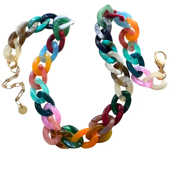 Girls Just Want To Have Fun Resin Necklace