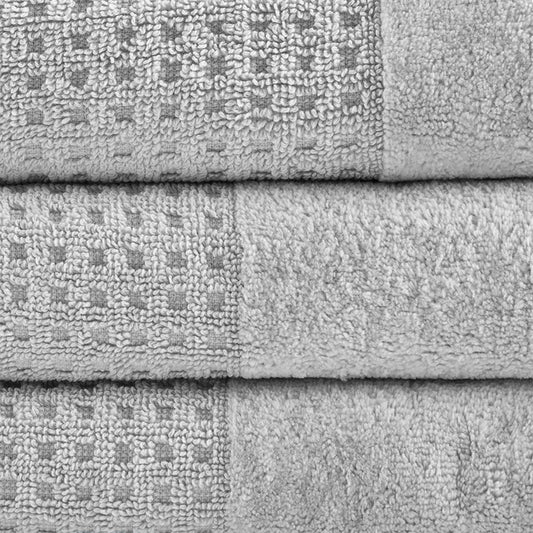 Spa Waffle Bath Towels - Light Grey