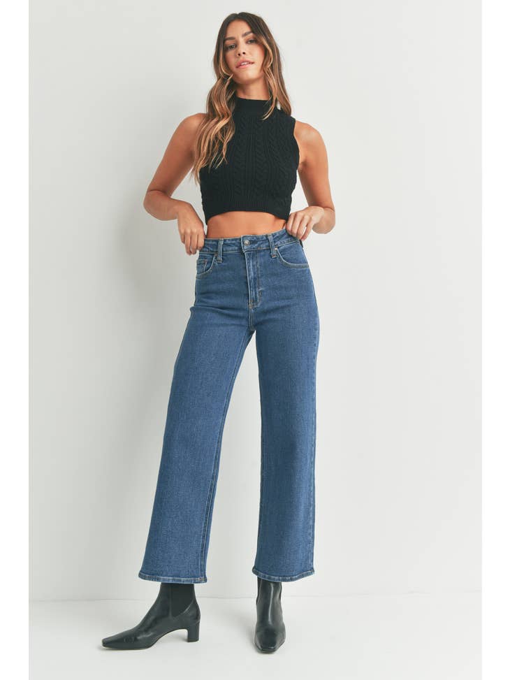 High Rise Full Length Straight - Dark Wash