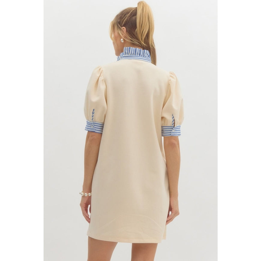 Pullover Polo Dress - Cream