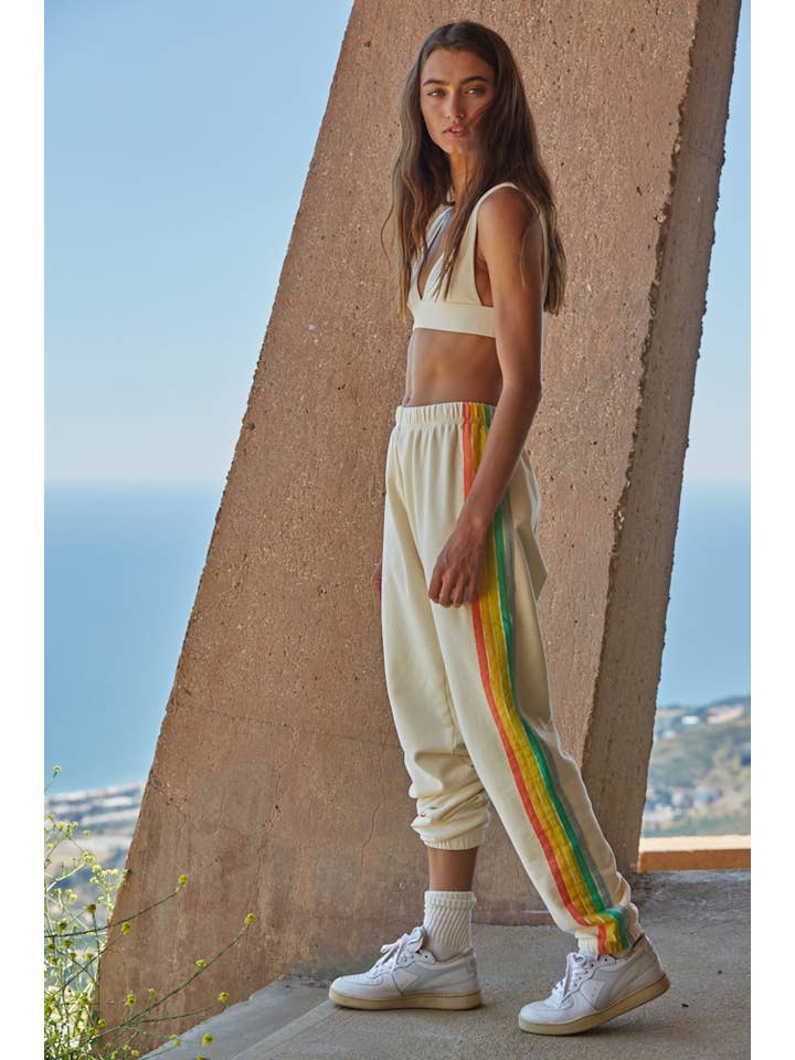 Counting Rainbows Joggers - Cream