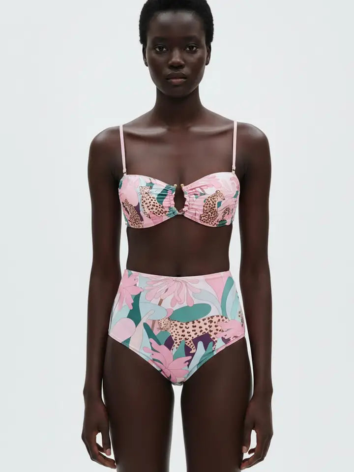 Reversible Two-Piece Swimsuit - Jungle Rose