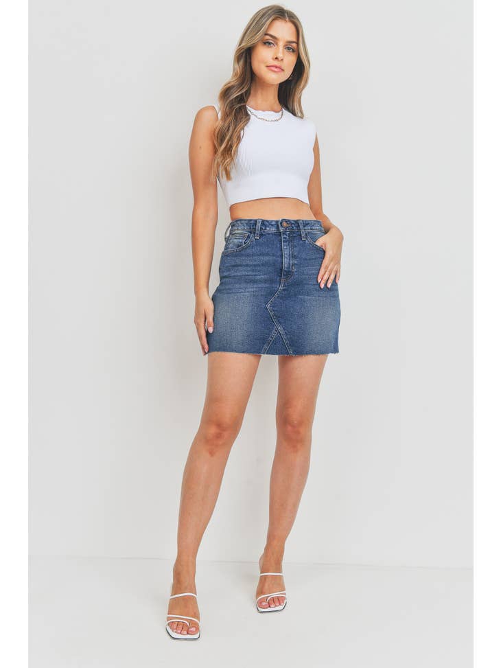 A-Line Vintage Skirt - Dark Wash