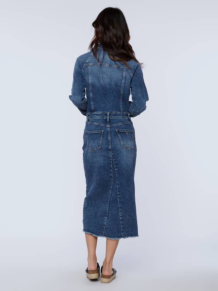Raglan Denim Shirtdress - Smart Blue