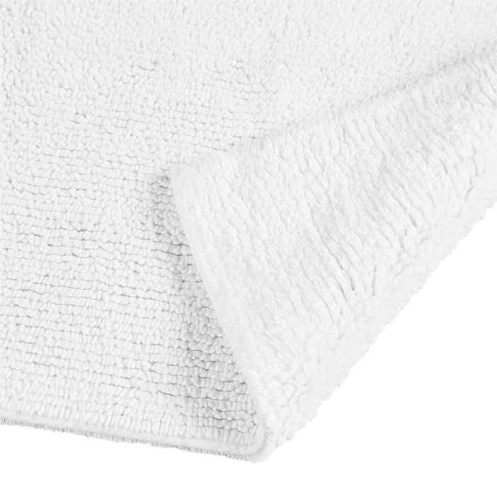 Luxury Feather Touch Reversible Bath Rug - White