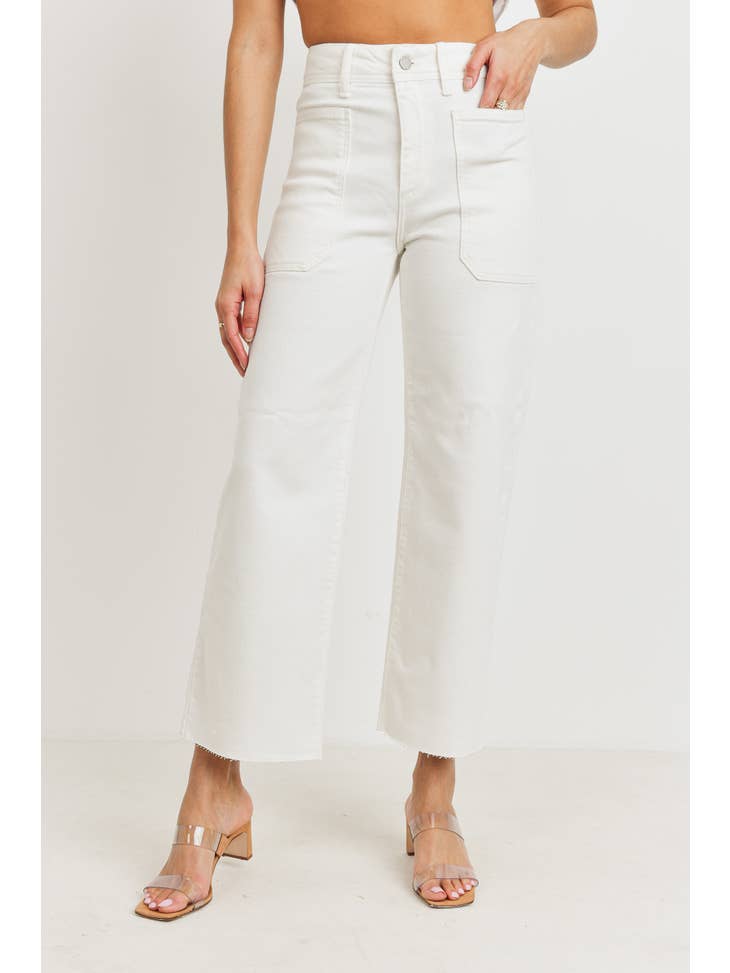 High Rise Utility Wide Leg - Off White