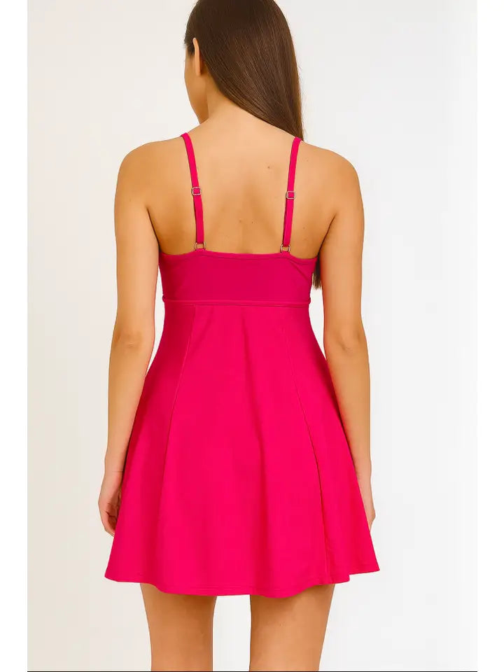 Skirted Maillot Swimsuit - Berry