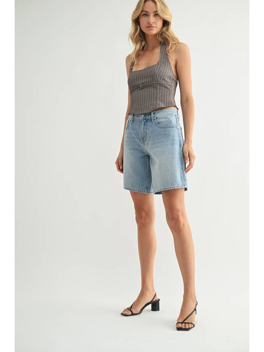 Midrise Jort - Light Denim