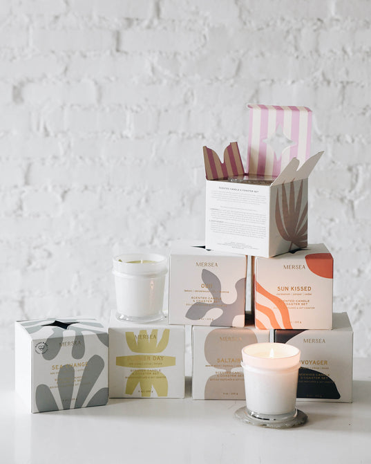 Agate Coaster Candle - Sea Change