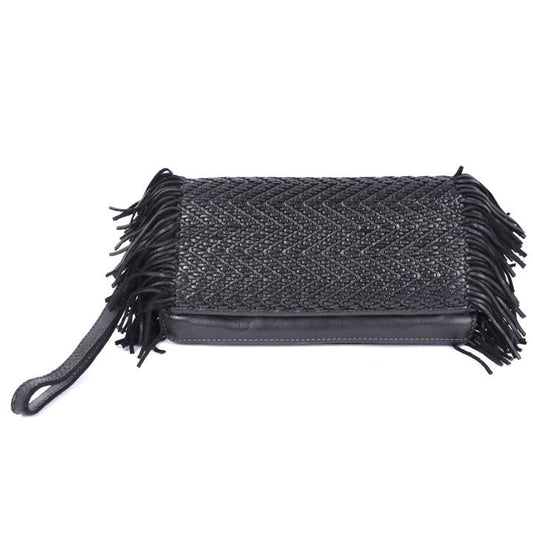 Glory Handcrafted Leather Clutch - Black