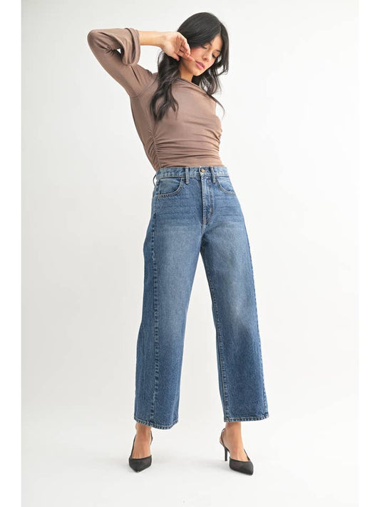 Barrel Jean Twist - Dark Wash