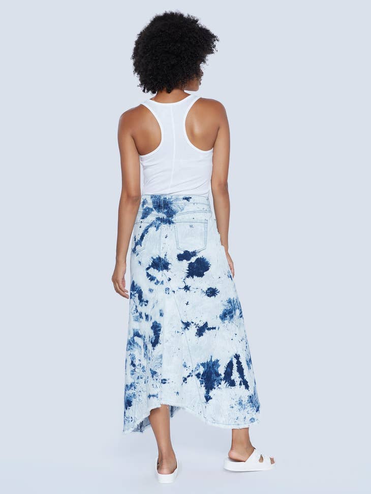 Selma Pieced Denim Maxi Skirt - Ozone Blue - Final Sale