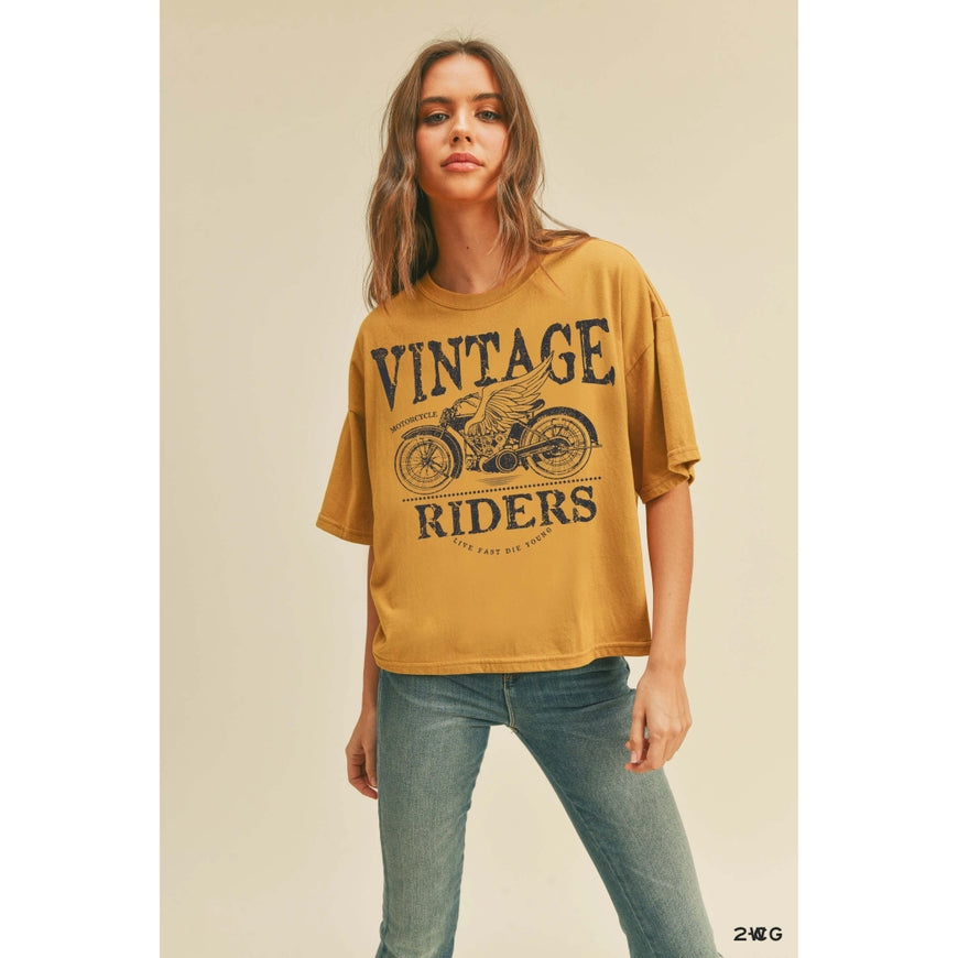 Vintage Riders Tee - Dried Tobacco