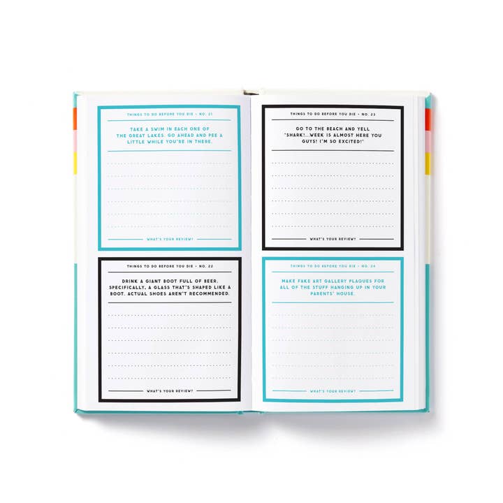 A Million Things To Do Before You Die Prompted Journal