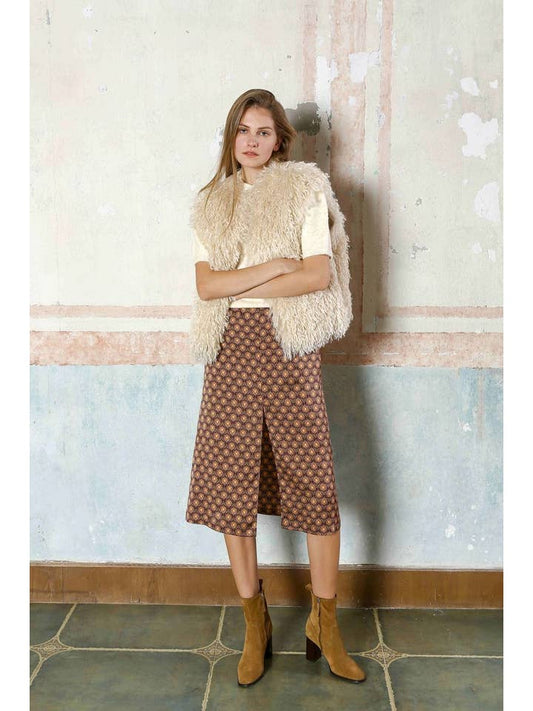 Fur Effect Vest - Off-White