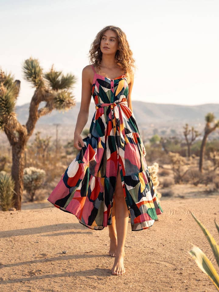 Addyson Dress - Carta Colorblock