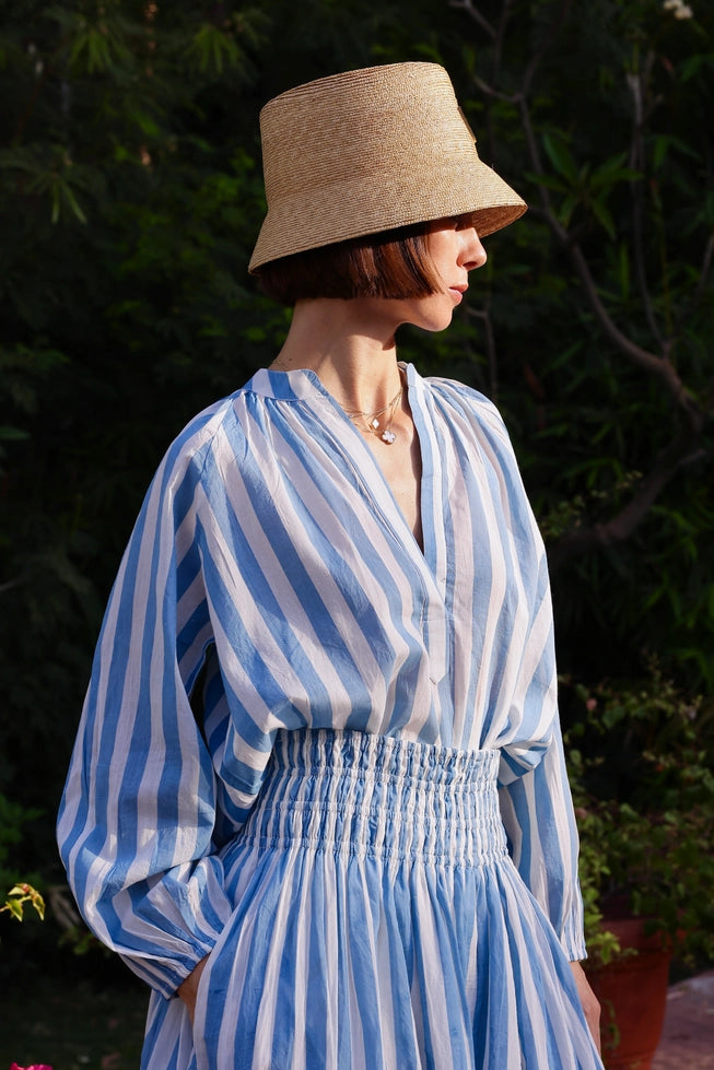 Porto Popover - Blue Stripe
