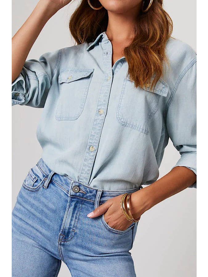 Denim Button Down - Light Blue