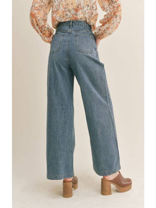 Willa Denim Pants - Mid Wash