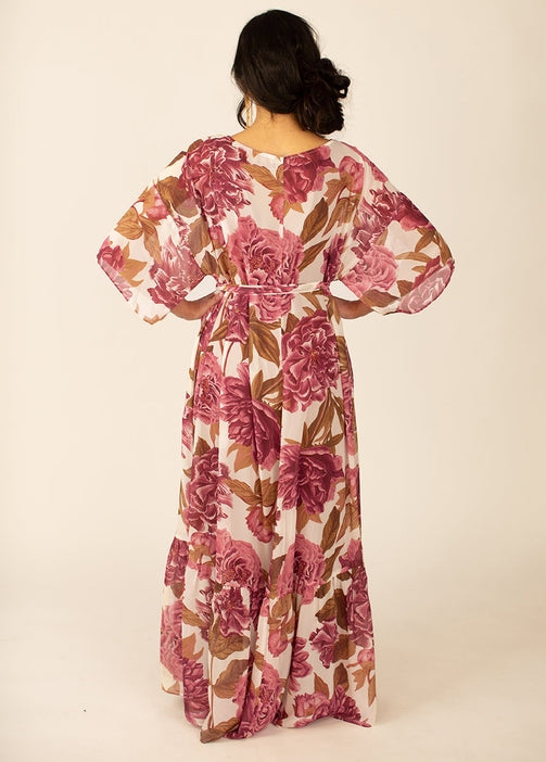Severine Dress - Bougainvillea Floral