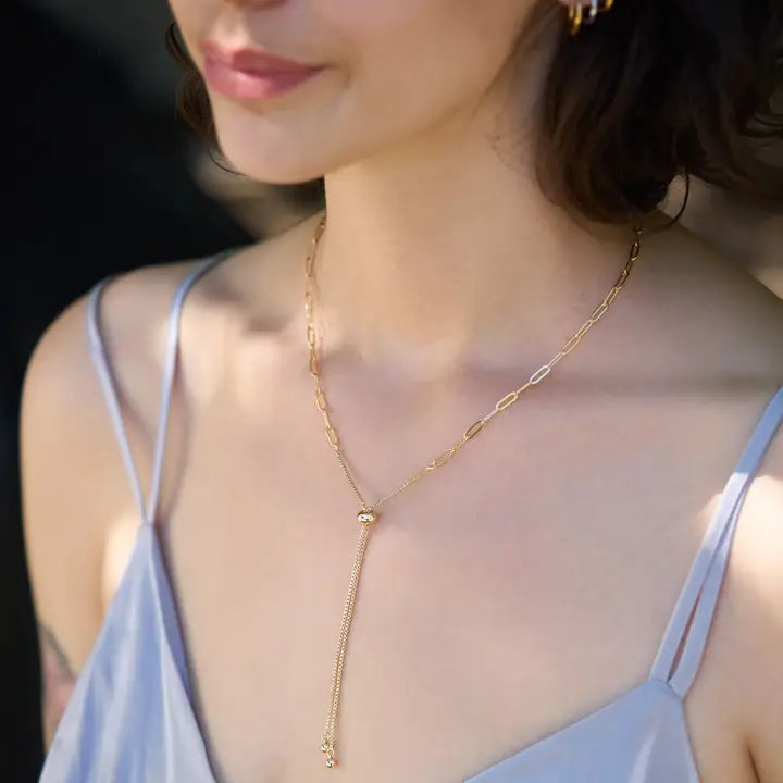 Redford Bolo Necklace - 18k Gold Plated
