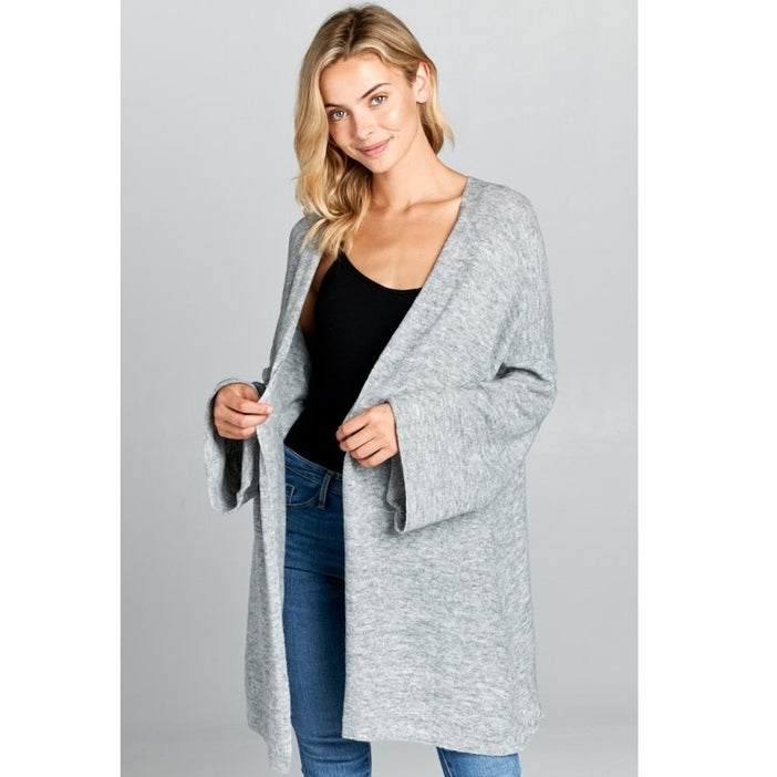 Oversized Sweater Cardigan - Grey
