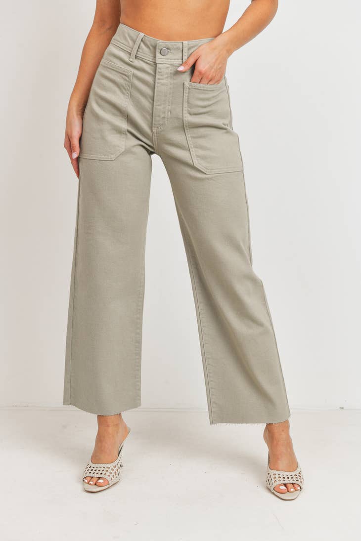 High Rise Utility Wide Leg - Eucalyptus