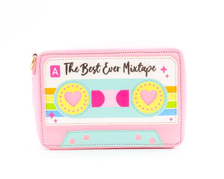 Best Ever Cassette Tape Handbag - Retro Pink