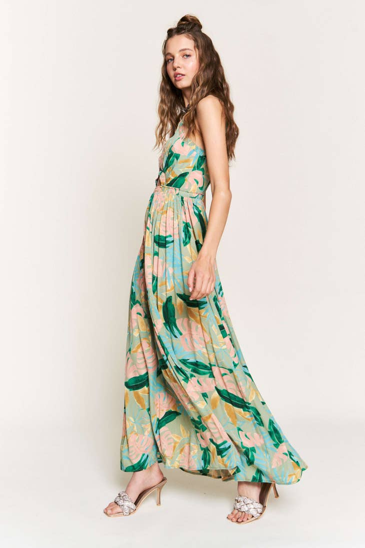 Maxi Dress - Sage & Green Floral