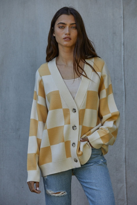 Check Me Out Cardigan - Banana