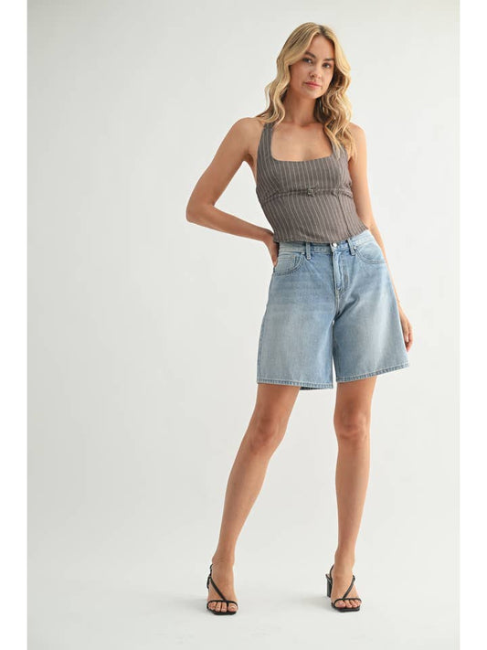 Midrise Jort - Light Denim