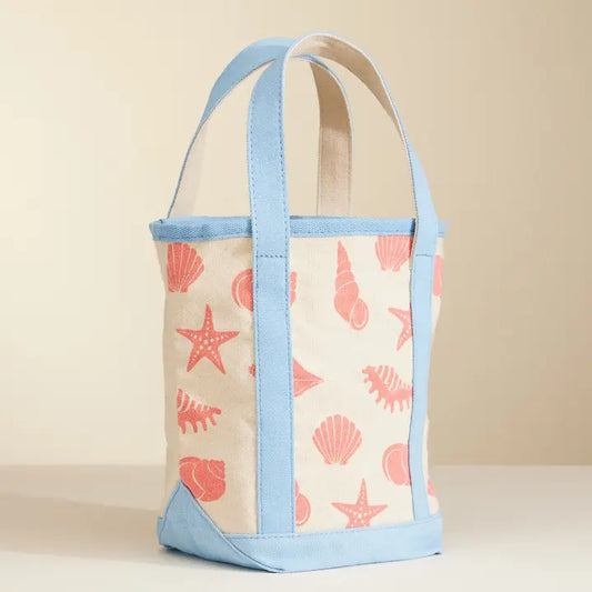 Canvas Tote Bag - Sea Shell Blue