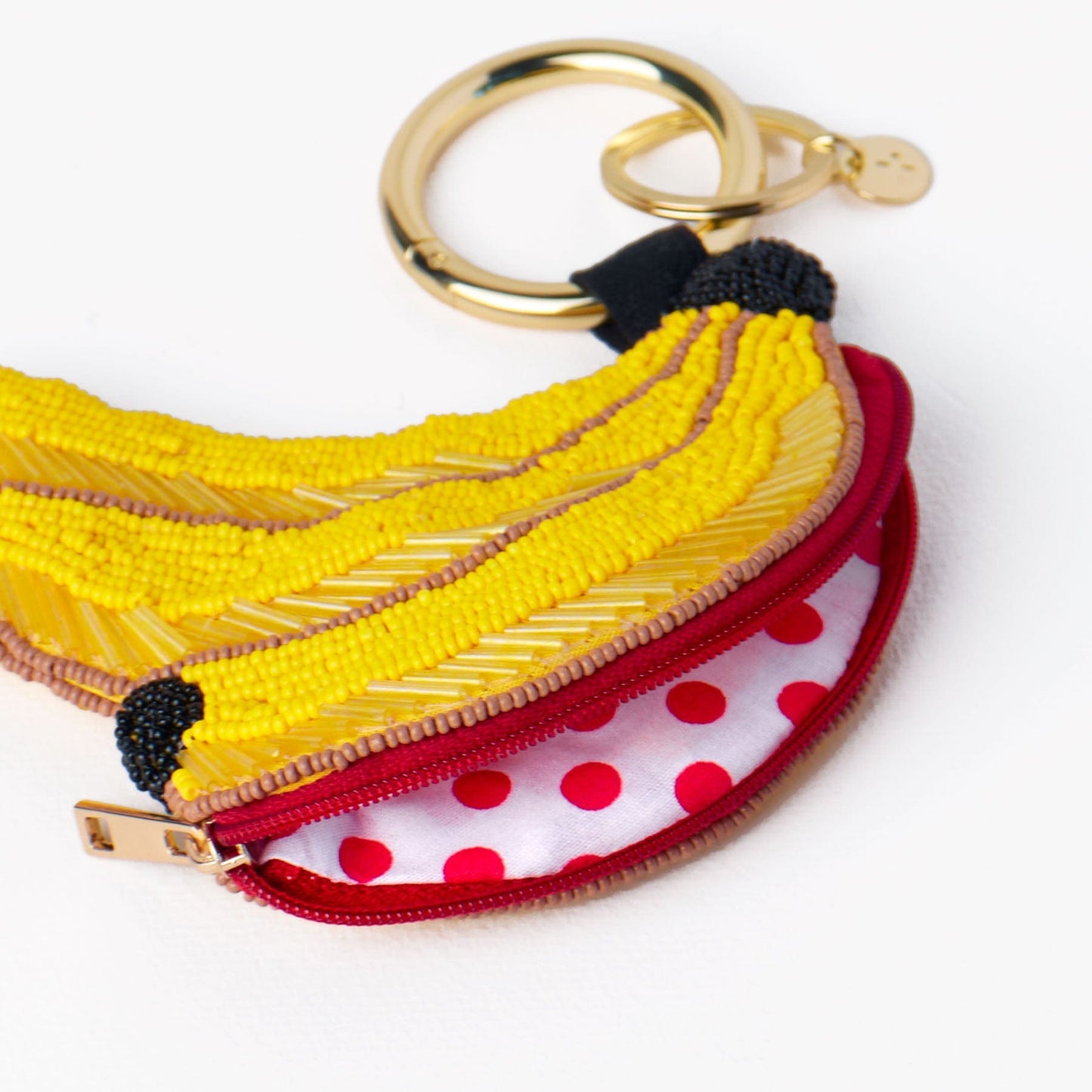 Mary Banana Beaded Coin Purse - Yellow