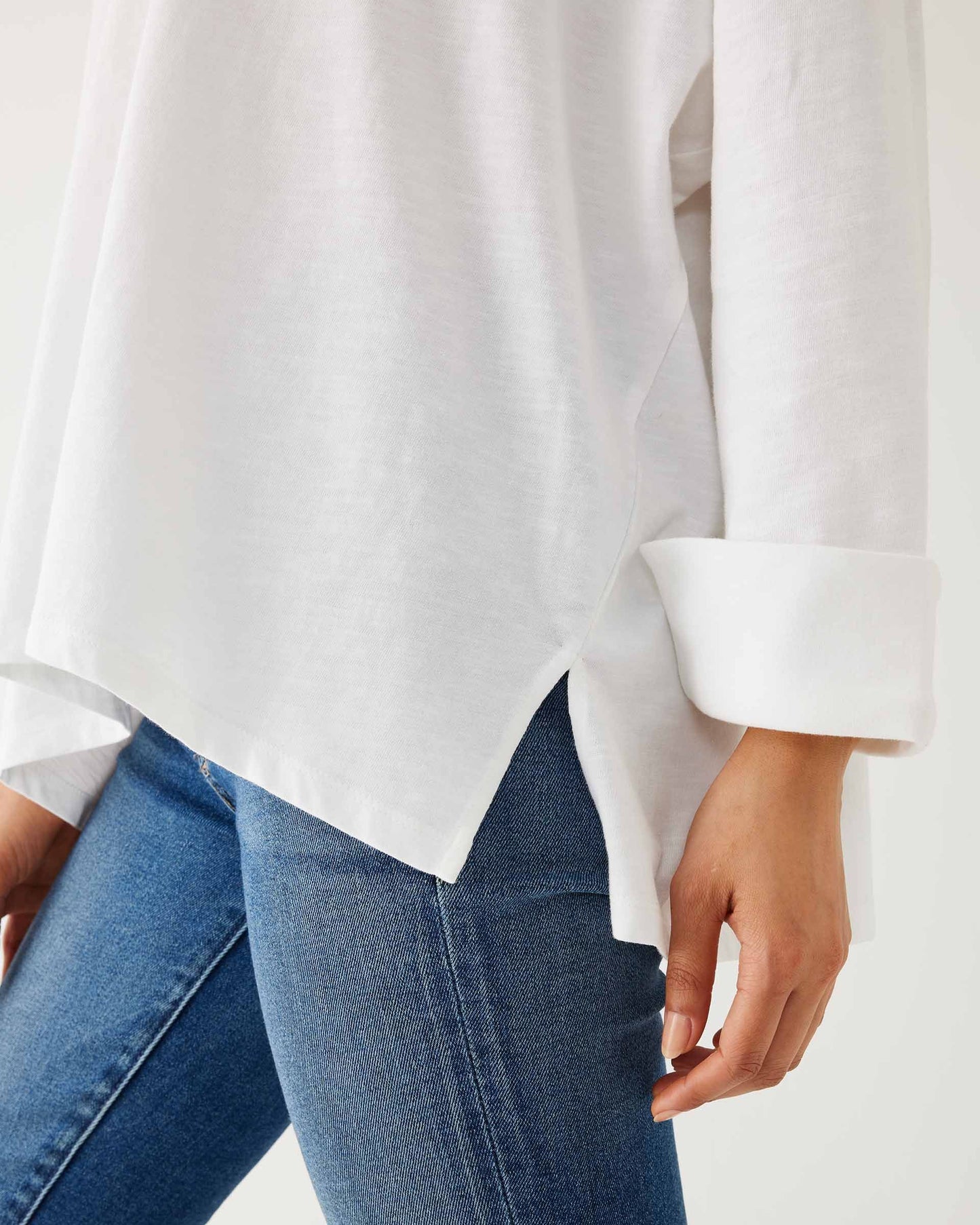 Amelia Long Sleeve Tee - White