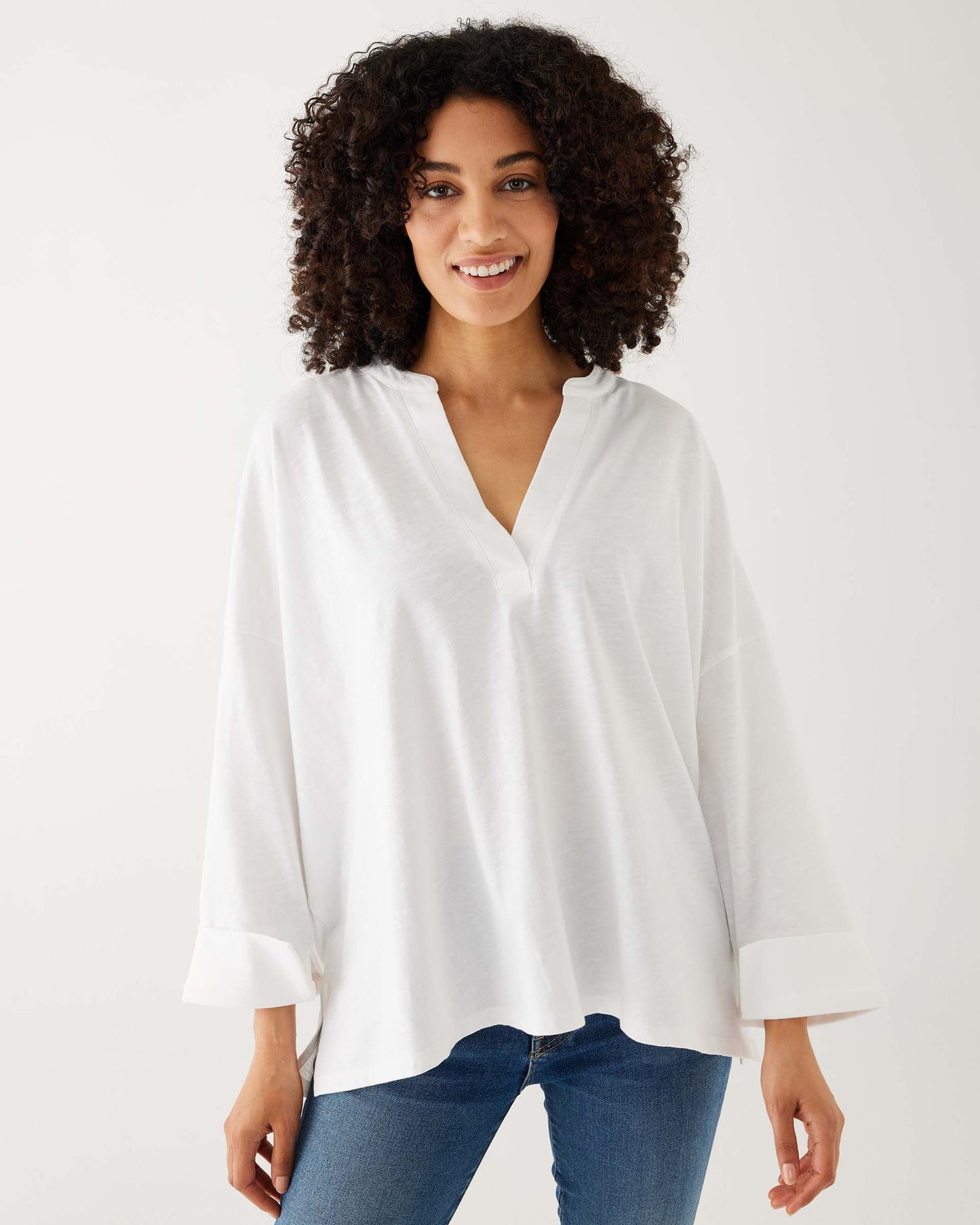 Amelia Long Sleeve Tee - White