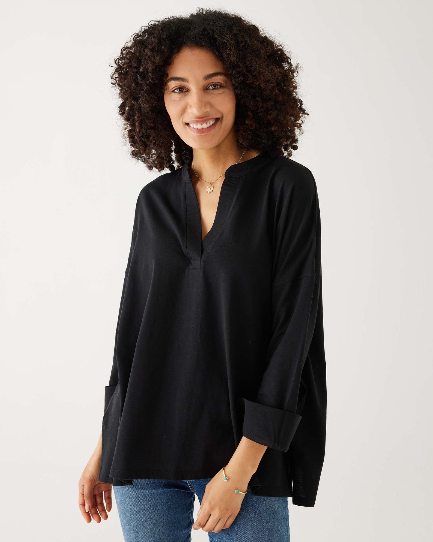 Amelia Long Sleeve Tee - Black