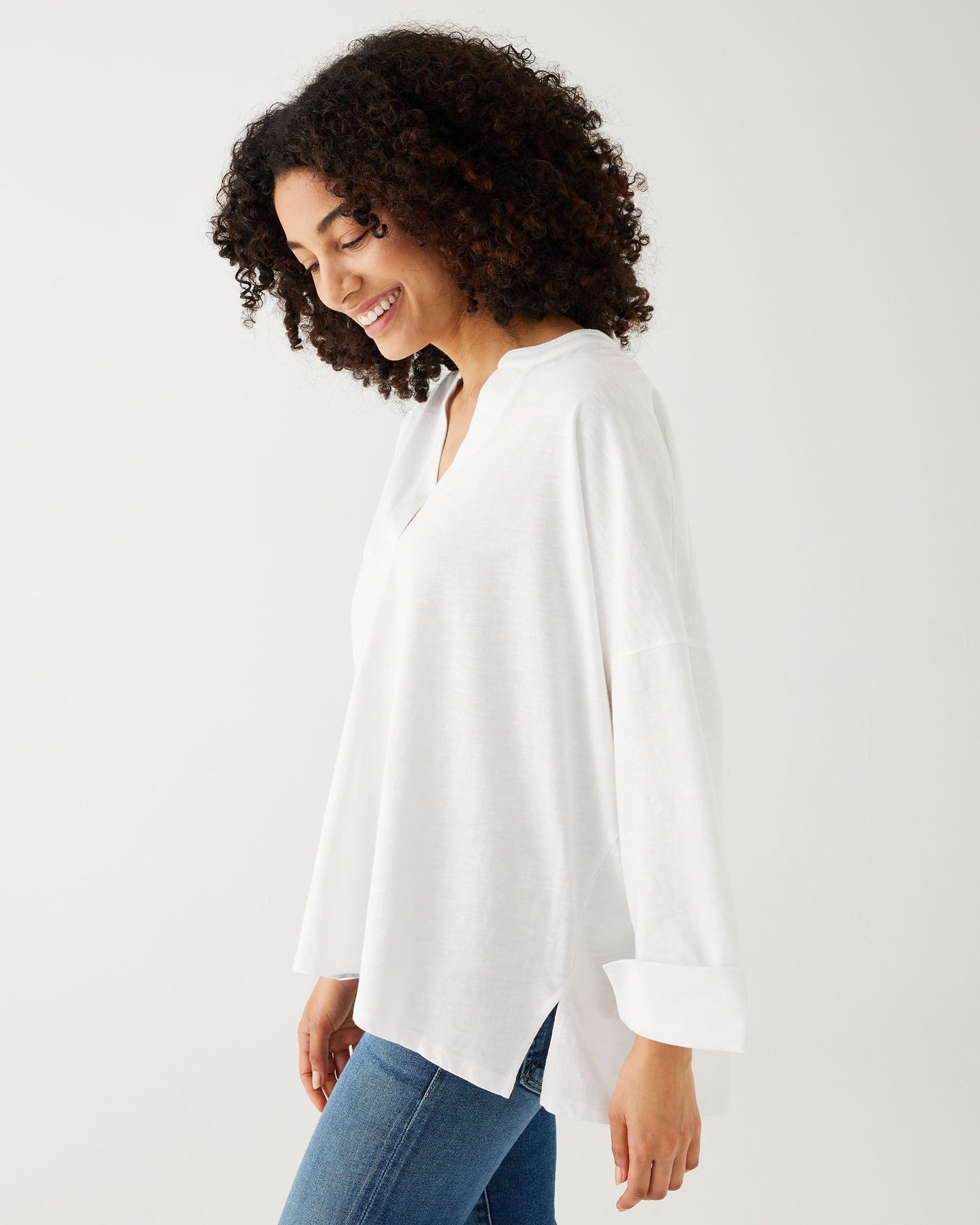 Amelia Long Sleeve Tee - White
