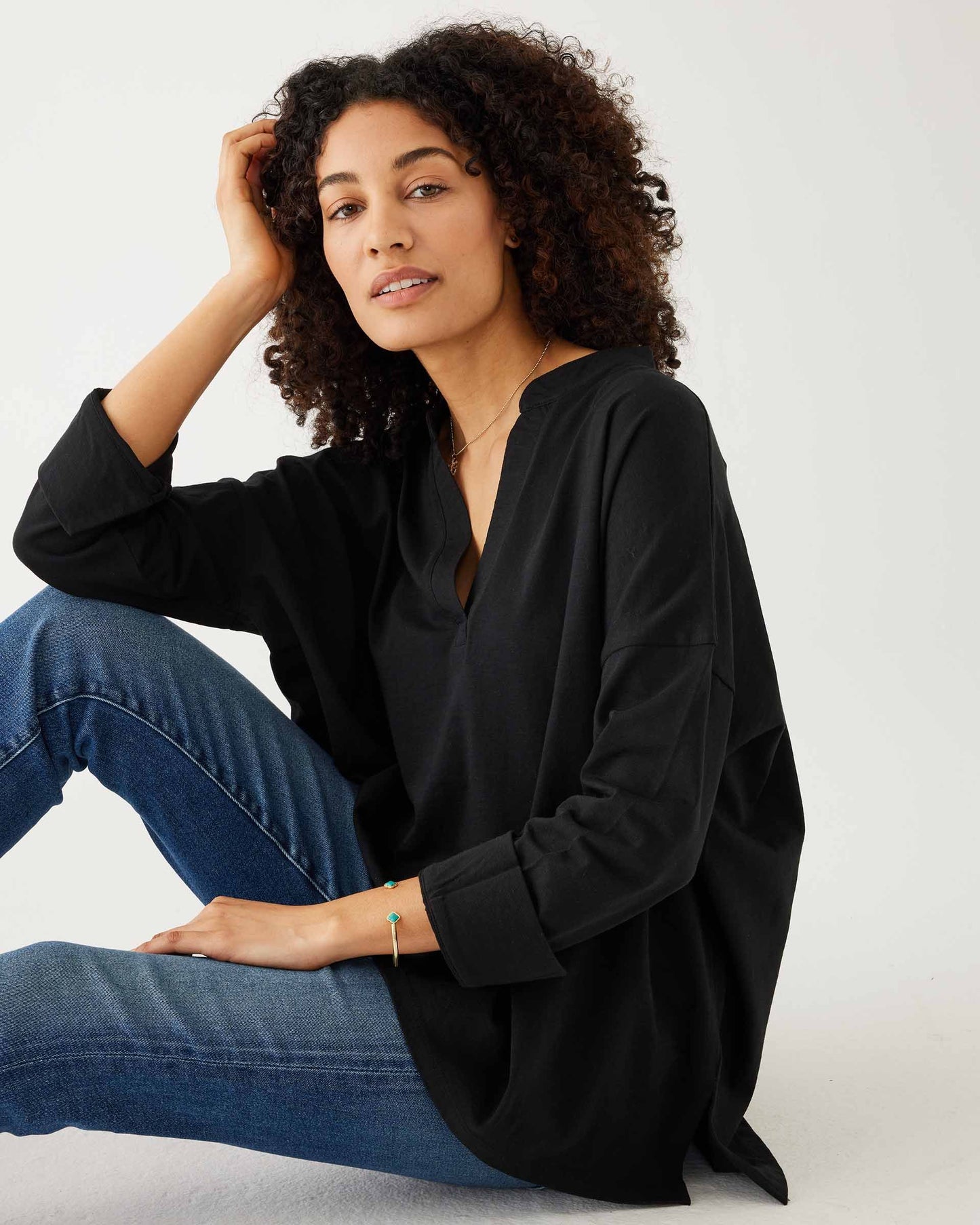 Amelia Long Sleeve Tee - Black
