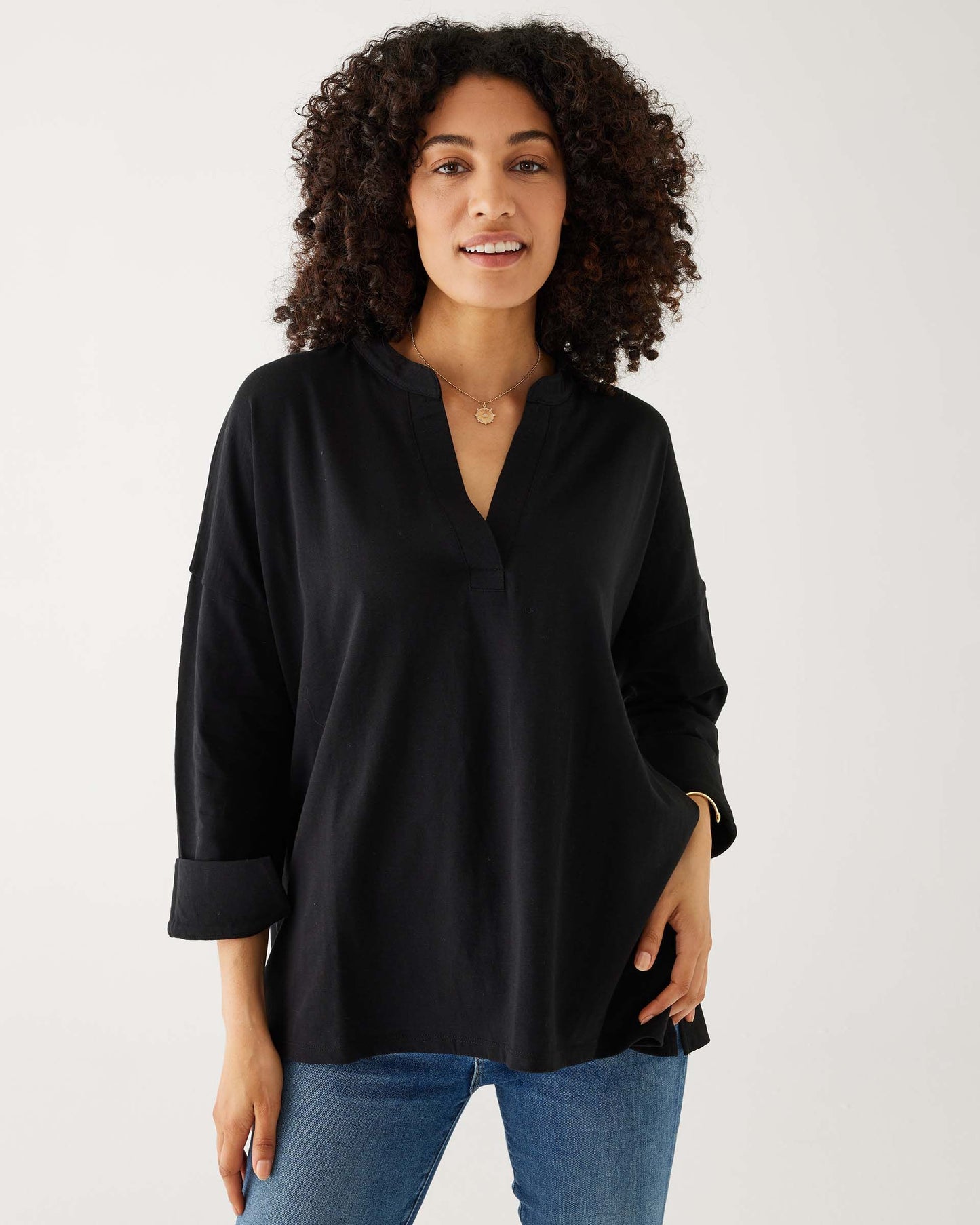 Amelia Long Sleeve Tee - Black